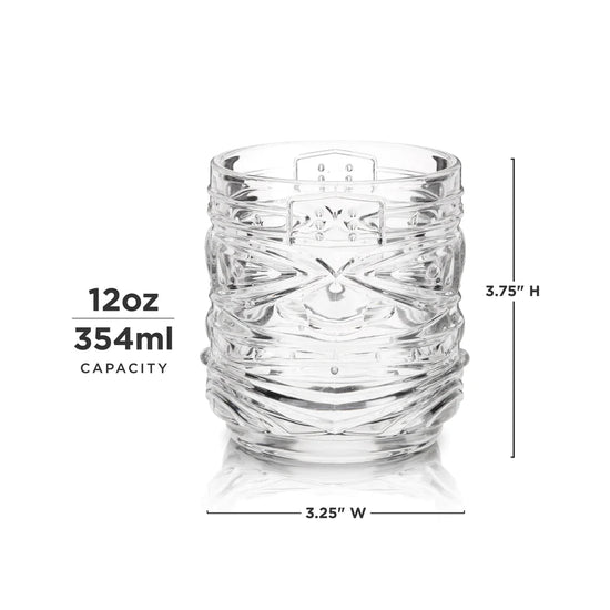 Viski Crystal Tiki Glasses (Set of 2)