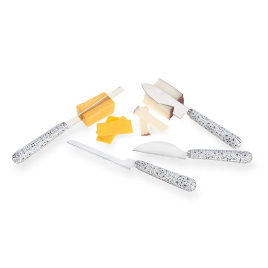 Twine Tiles Stainless Steel Cheese Knife Set - lily & onyx