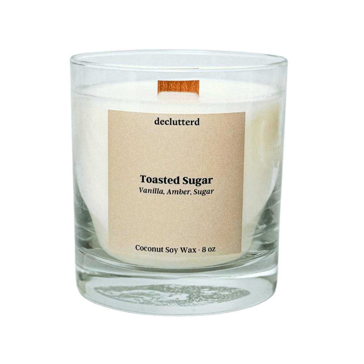 declutterd Toasted Sugar Wood Wick Candle - lily & onyx