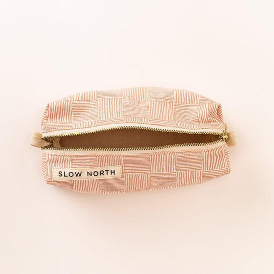 Slow North Travel Pouch, Pink Pampas - lily & onyx