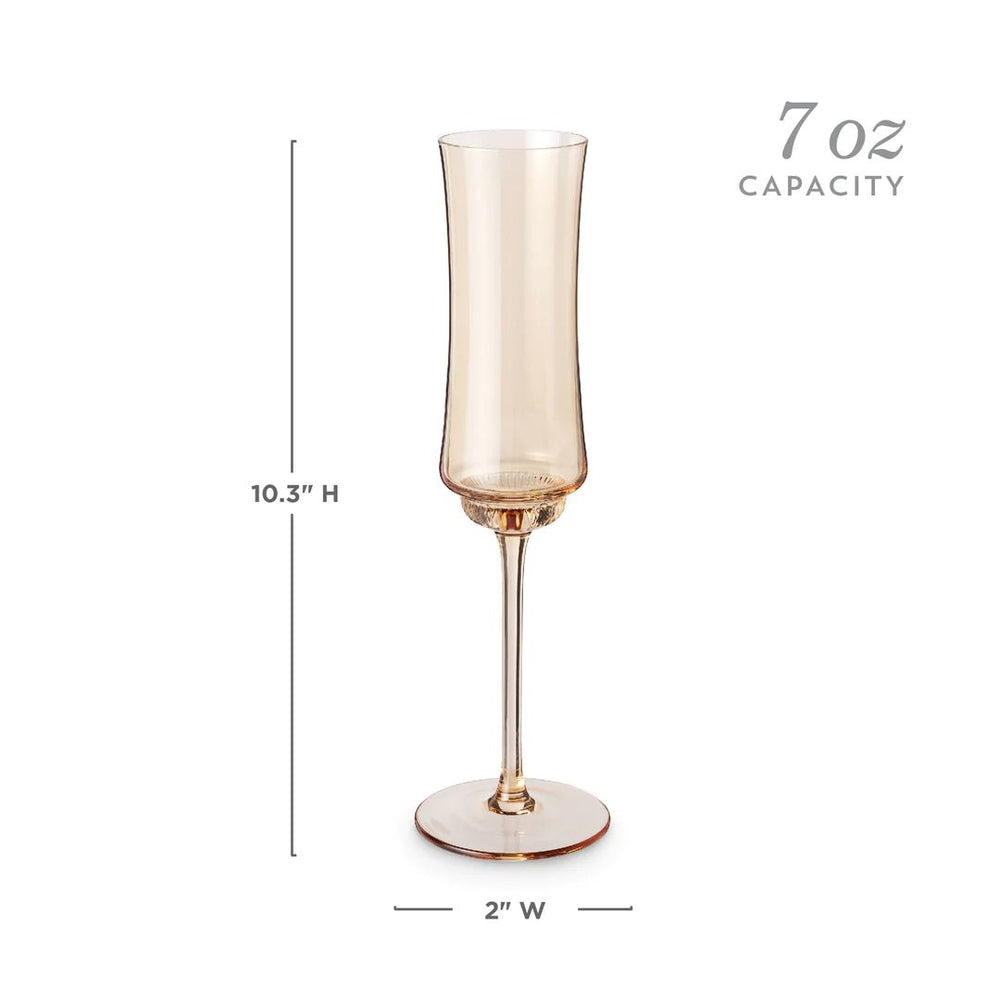
                      
                        Twine Tulip Champagne Flutes in Amber, Set of 2 - lily & onyx
                      
                    