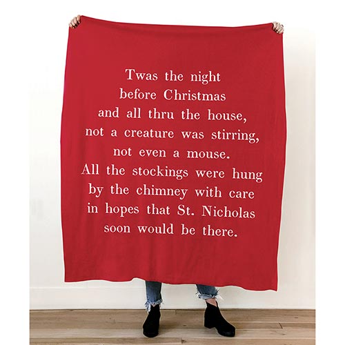 Santa Barbara Design Studio Twas The Night Before Christmas Throw Blanket - lily & onyx