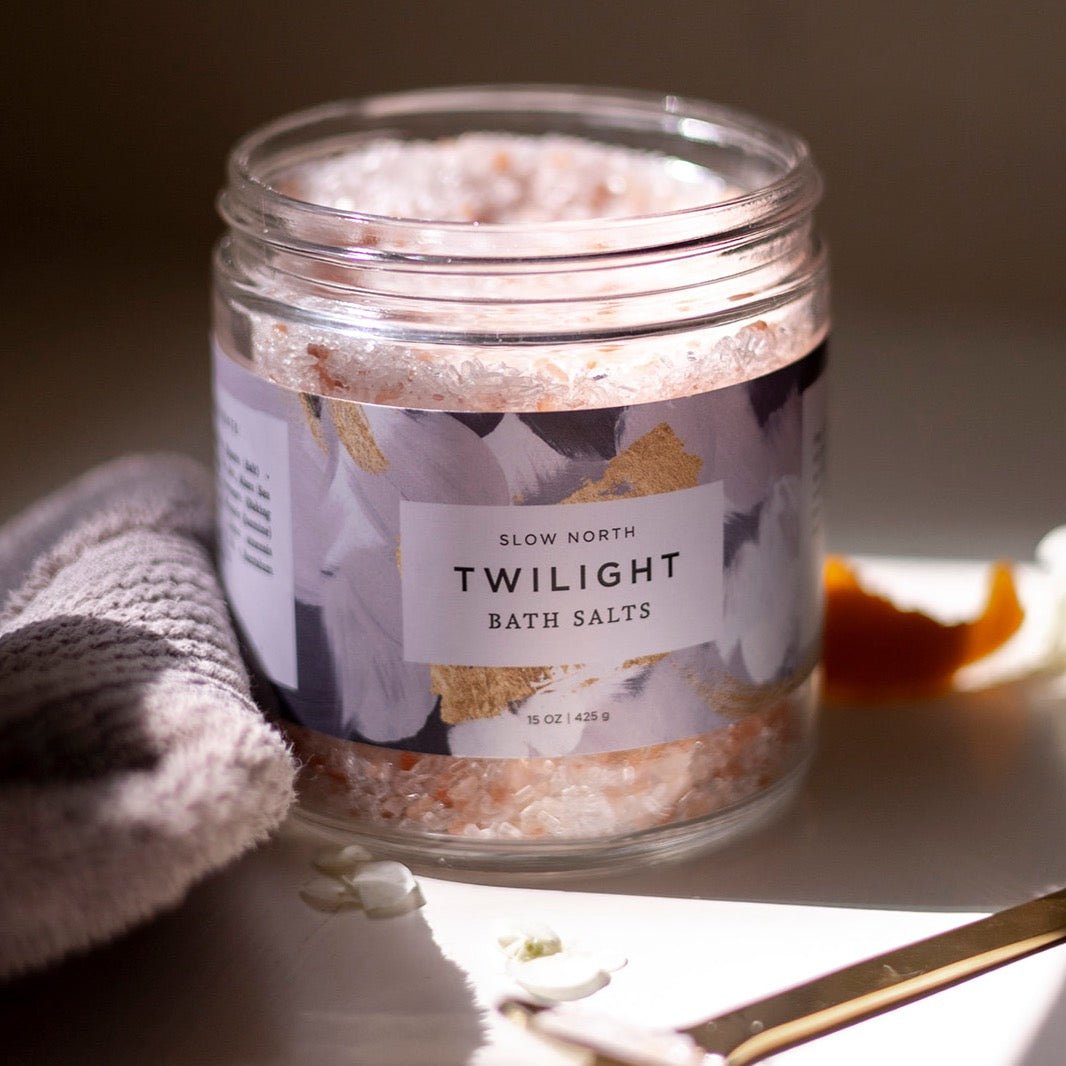 Slow North Twilight Bath Salts, 15 oz Jar - lily & onyx