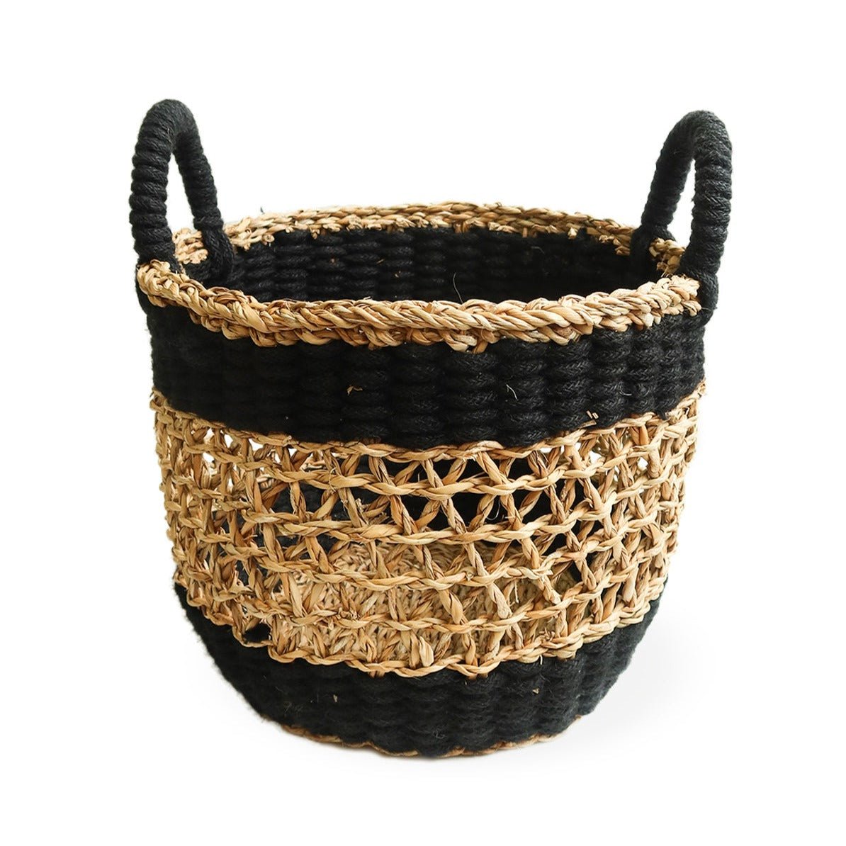 KORISSA Ula Mesh Basket, Black - lily & onyx