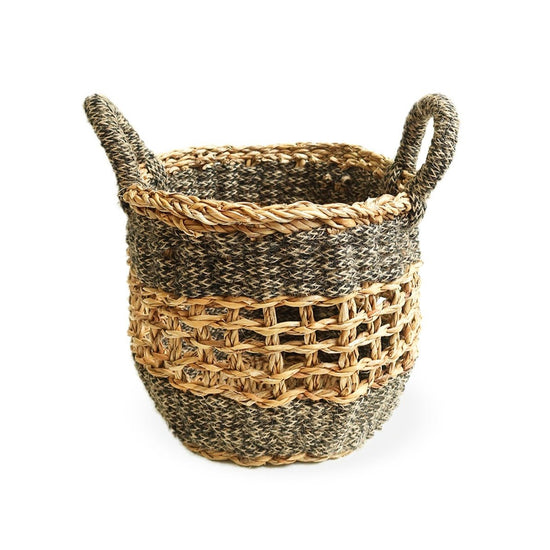 KORISSA Ula Mesh Basket, Black - lily & onyx