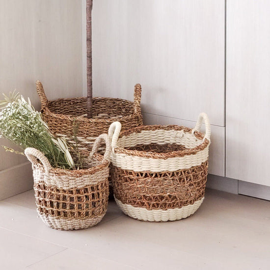 KORISSA Ula Mesh Basket, Natural - lily & onyx