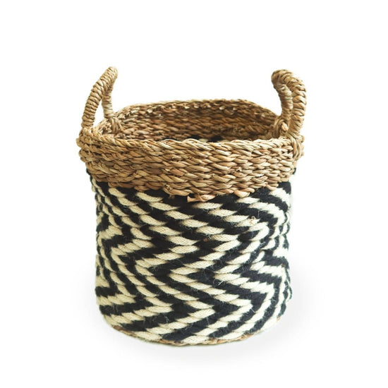 KORISSA Ula Zigzag Basket - lily & onyx