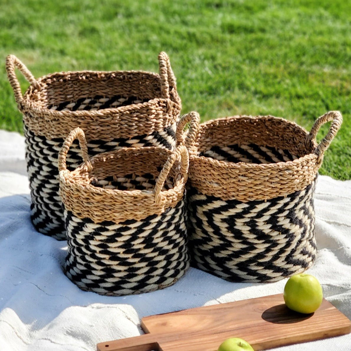 KORISSA Ula Zigzag Basket - lily & onyx