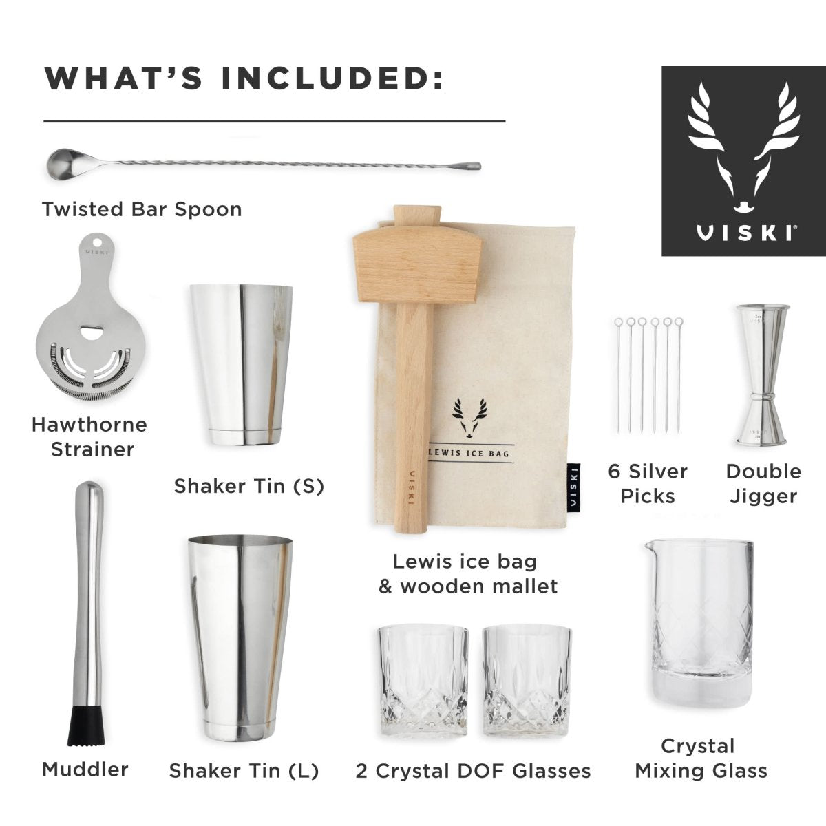 Load image into Gallery viewer, Viski Ultimate Bar Essentials Kit - lily &amp;amp; onyx
