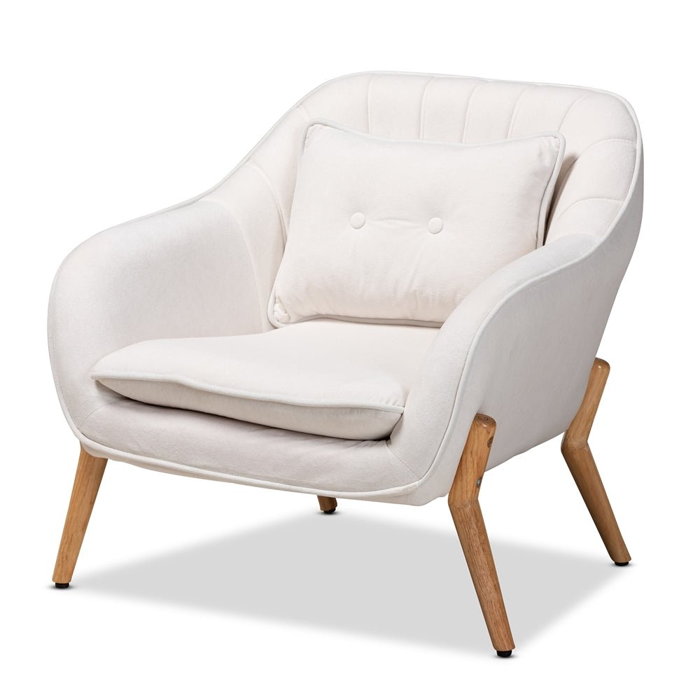 Load image into Gallery viewer, Baxton Studio Valentina Mid Century Modern Transitional Velvet Fabric Upholstered &amp;amp; Natural Wood Armchair - lily &amp;amp; onyx
