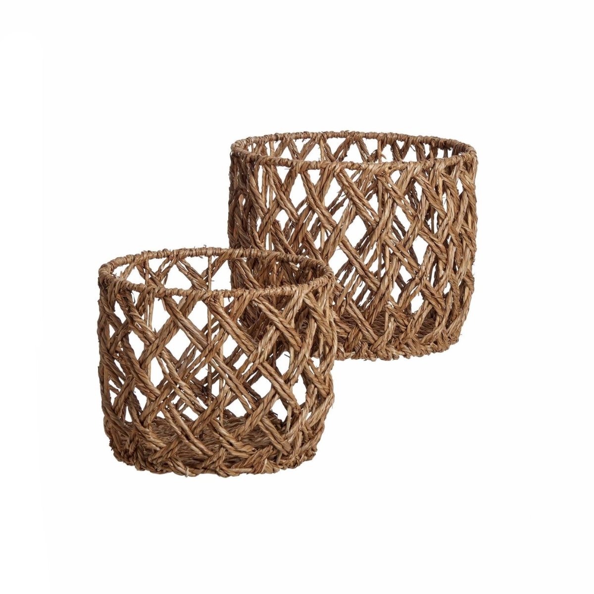 texxture Vasate Water Hyacinth Basket, Set of 2 - lily & onyx