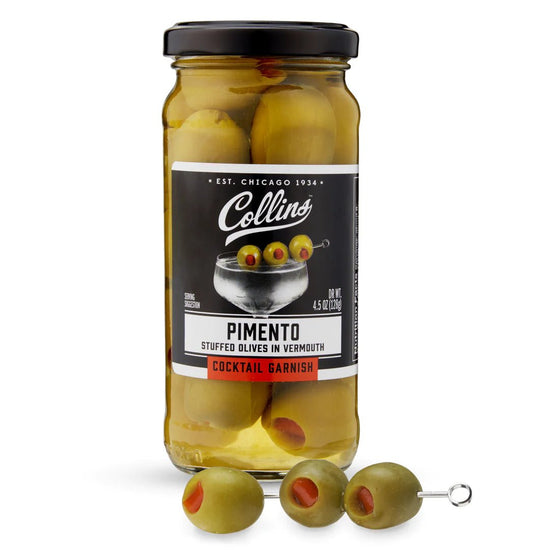 Collins Vermouth Martini Pimento Olives, 5 Oz - lily & onyx