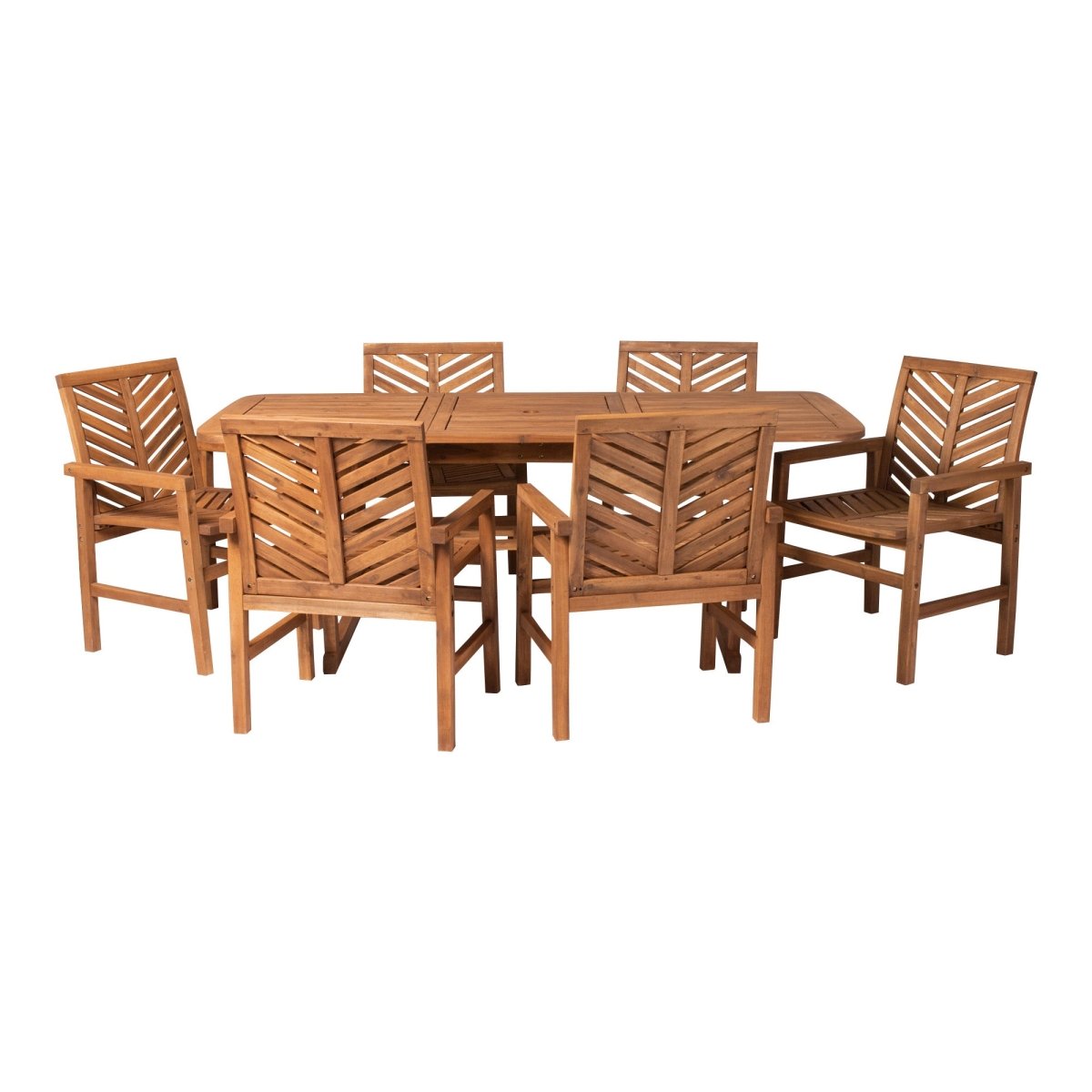 Walker Edison Vincent 7-Piece Extendable Outdoor Patio Dining Set - lily & onyx