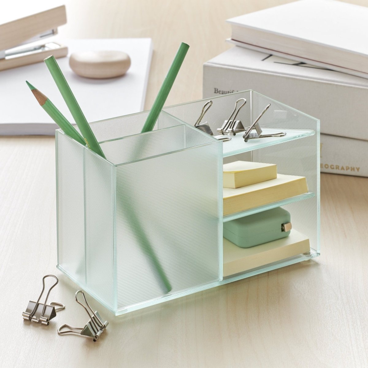 texxture Vinestra™ Glass Desk Organizer - lily & onyx