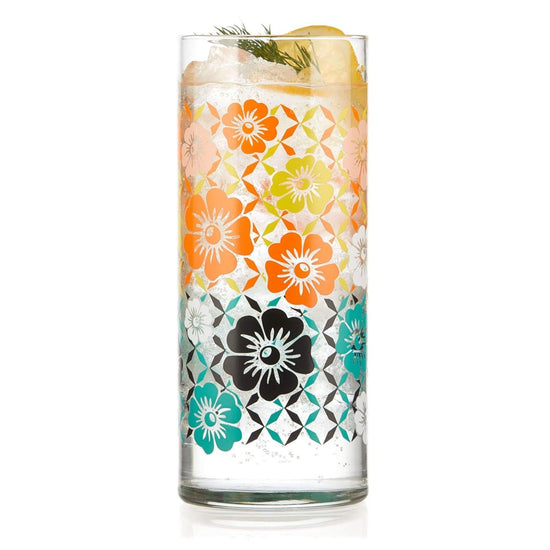 Load image into Gallery viewer, Libbey Vintage Flower Power Cooler Glasses, 16 oz - Set of 4 - lily &amp;amp; onyx
