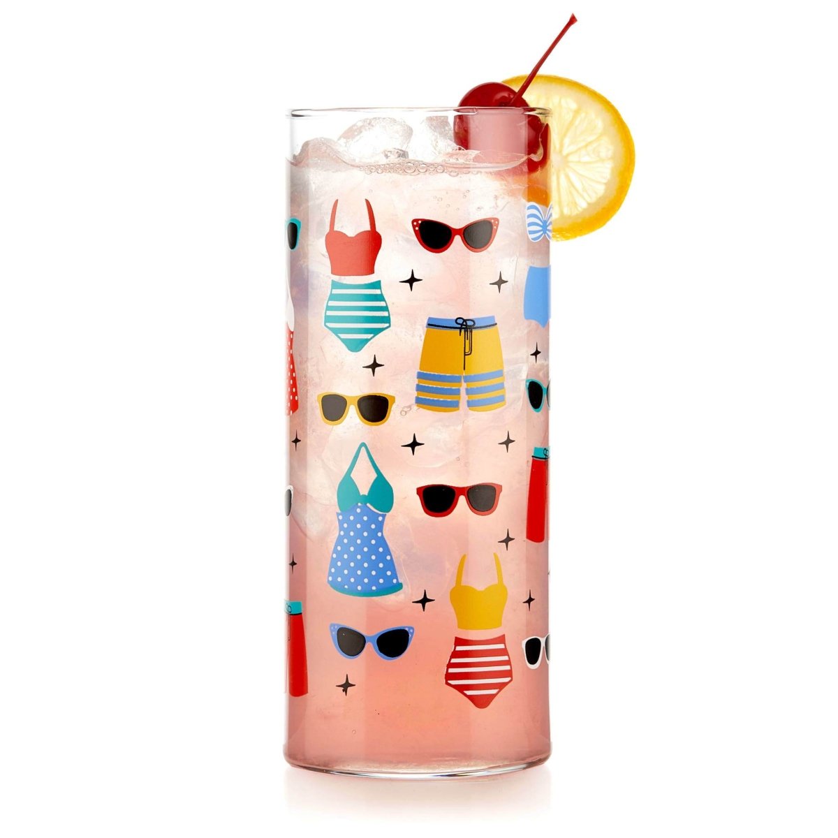 Libbey Vintage Swimsuits Cooler Glasses, 16 oz - Set of 4 - lily & onyx