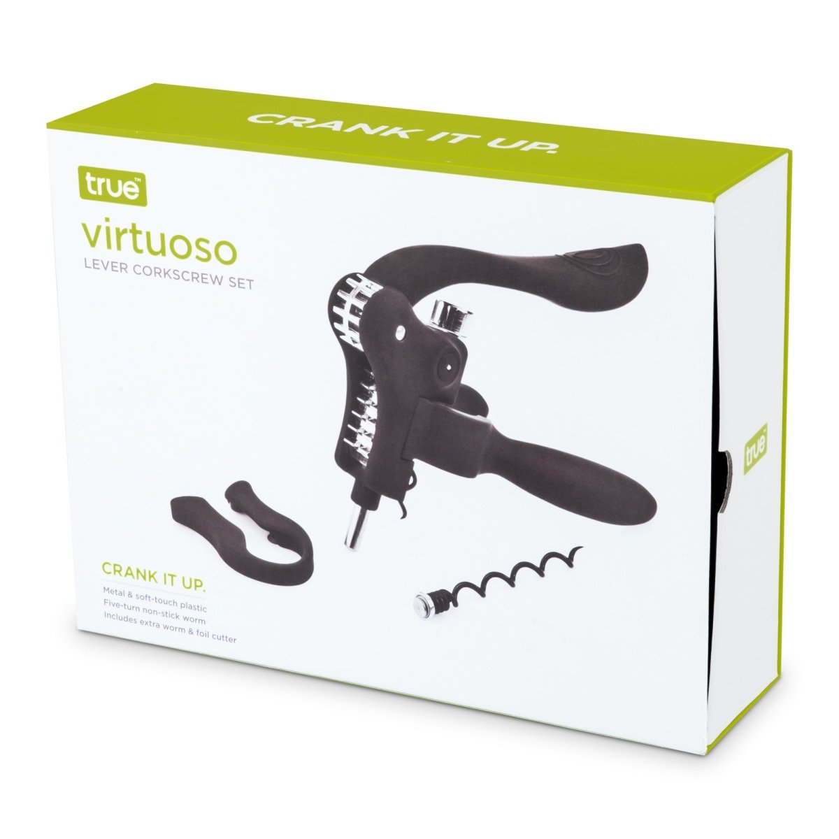 TRUE Virtuoso Lever Corkscrew & Foil Cutter Set - lily & onyx