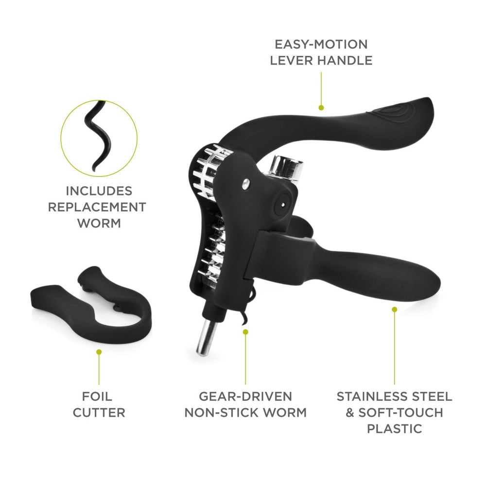 
                      
                        TRUE Virtuoso Lever Corkscrew & Foil Cutter Set - lily & onyx
                      
                    