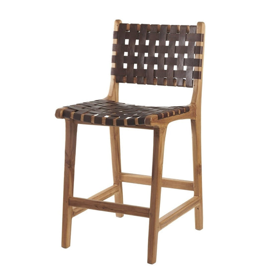 Load image into Gallery viewer, texxture Visby™ Leather Counter Stool - lily &amp;amp; onyx
