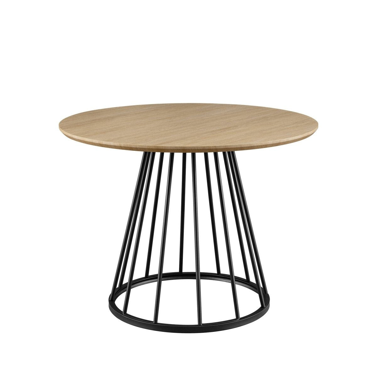 Walker Edison Vivian Modern Round Dining Table with Metal Base - lily & onyx