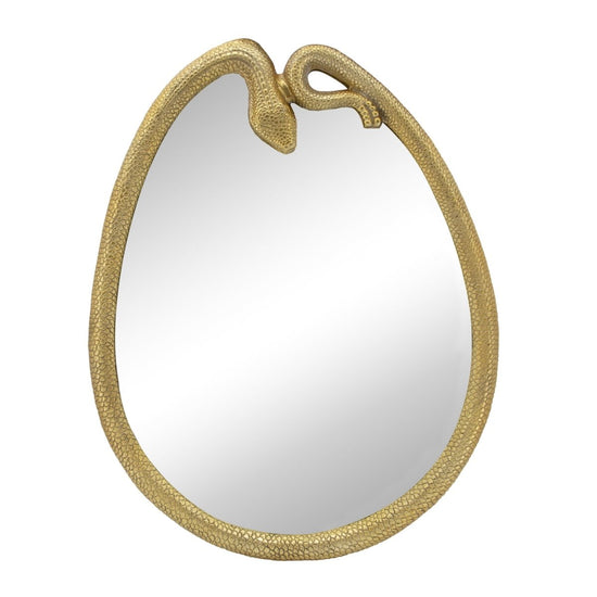 Sagebrook Home Wall Mirror with Gold Snake Accent, 29"L - lily & onyx
