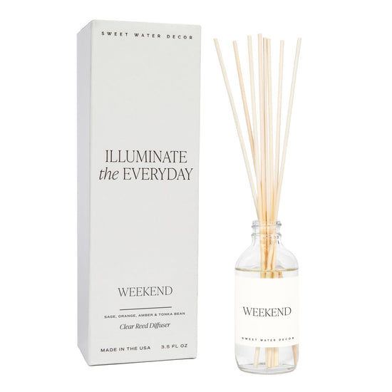 Load image into Gallery viewer, Sweet Water Decor Weekend Clear Reed Diffuser - lily &amp;amp; onyx
