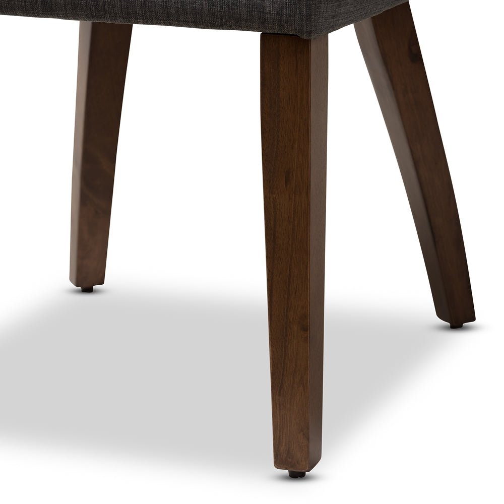 
                      
                        Baxton Studio Wesley Mid Century Modern Fabric Upholstered Walnut Finished Wood Dining Chair, Set Of 2 - lily & onyx
                      
                    