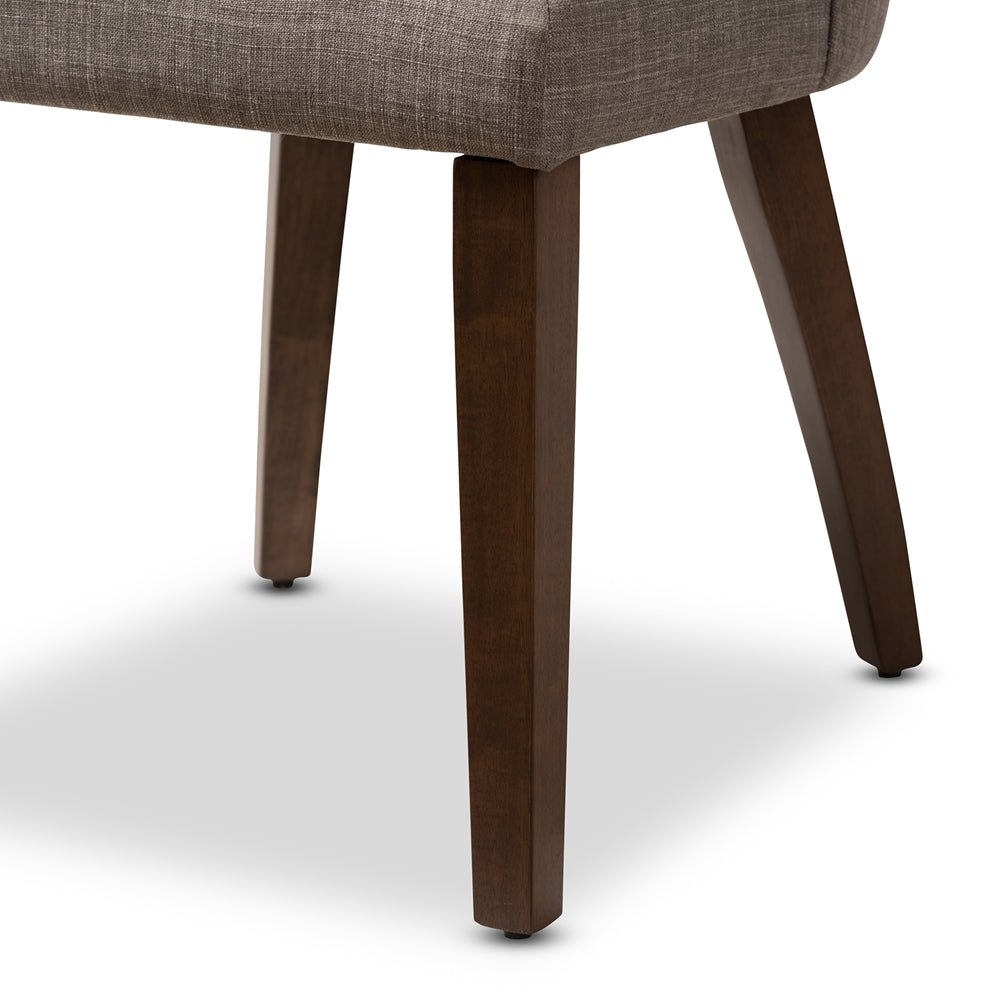 
                      
                        Baxton Studio Wesley Mid Century Modern Fabric Upholstered Walnut Finished Wood Dining Chair, Set Of 2 - lily & onyx
                      
                    
