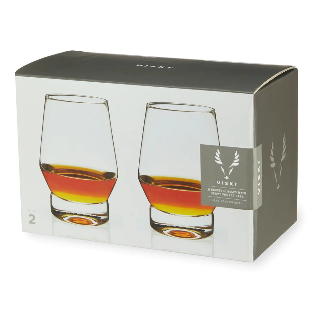 
                      
                        Viski Whiskey Glasses with Heavy Footed Base, Set of 2 - lily & onyx
                      
                    