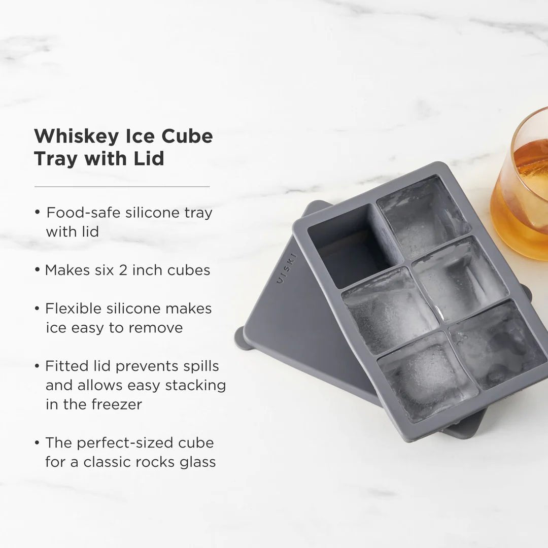 True Colossal Ice Cube Tray, Extra Large Ice Cubes, Dishwasher Safe  Flexible Silicone Ice Cube Tray, Makes 6 2 Inch Ice Cubes, Grey, Set of 1