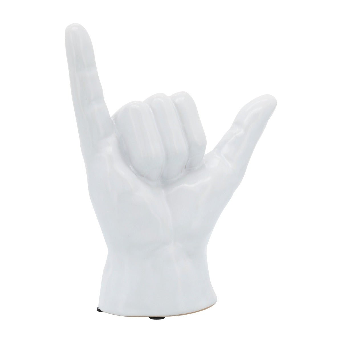 Load image into Gallery viewer, Sagebrook Home White Hang Loose Ceramic Hand Figurine, 7&amp;quot; - lily &amp;amp; onyx
