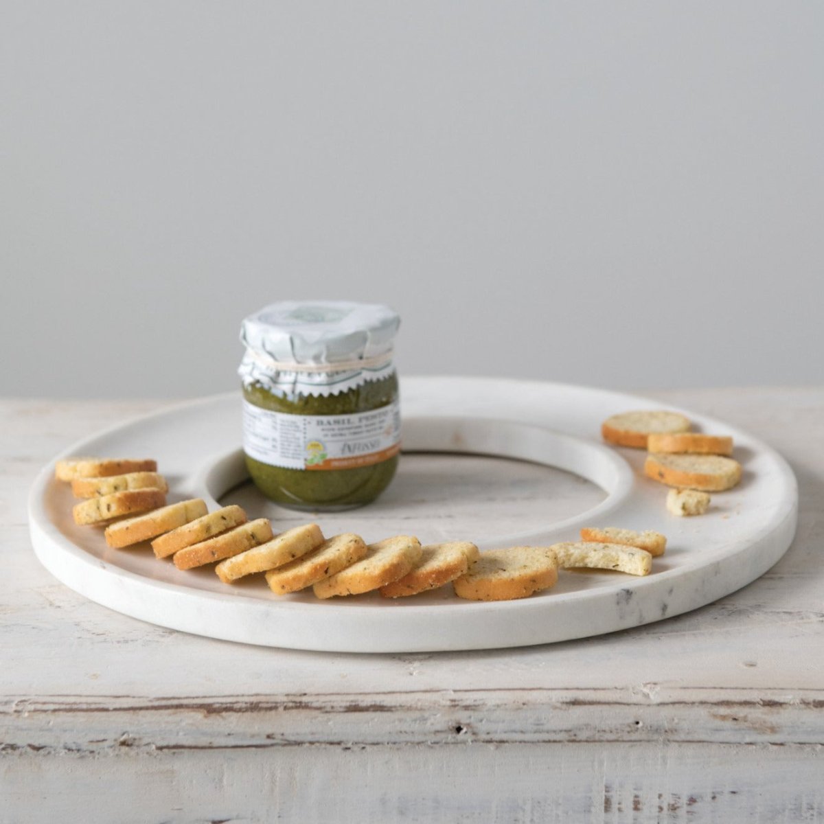 Load image into Gallery viewer, lily &amp;amp; onyx White Marble Circle Cracker &amp;amp; Cheese Tray, 13&amp;quot; - lily &amp;amp; onyx
