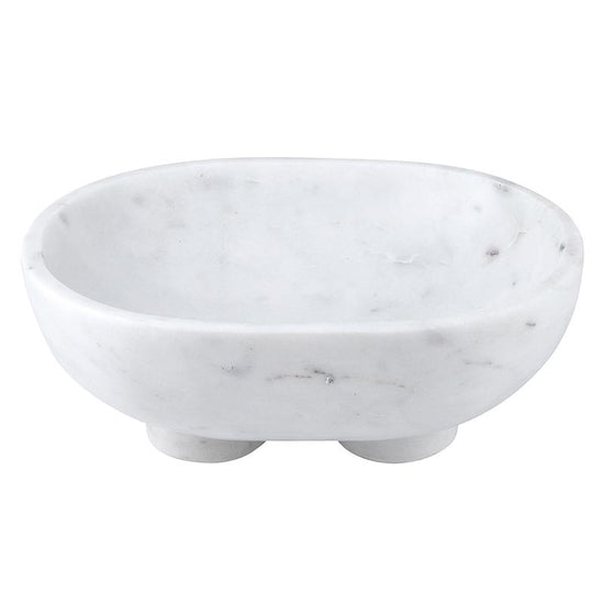 Load image into Gallery viewer, Santa Barbara Design Studio White Marble Footed Serving Bowl, Set of 2 - lily &amp;amp; onyx
