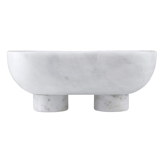 Load image into Gallery viewer, Santa Barbara Design Studio White Marble Footed Serving Bowl, Set of 2 - lily &amp;amp; onyx
