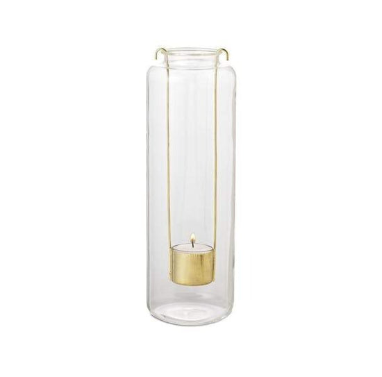 texxture Will O Wisp Glass Lantern With Brass Holder Insert - lily & onyx