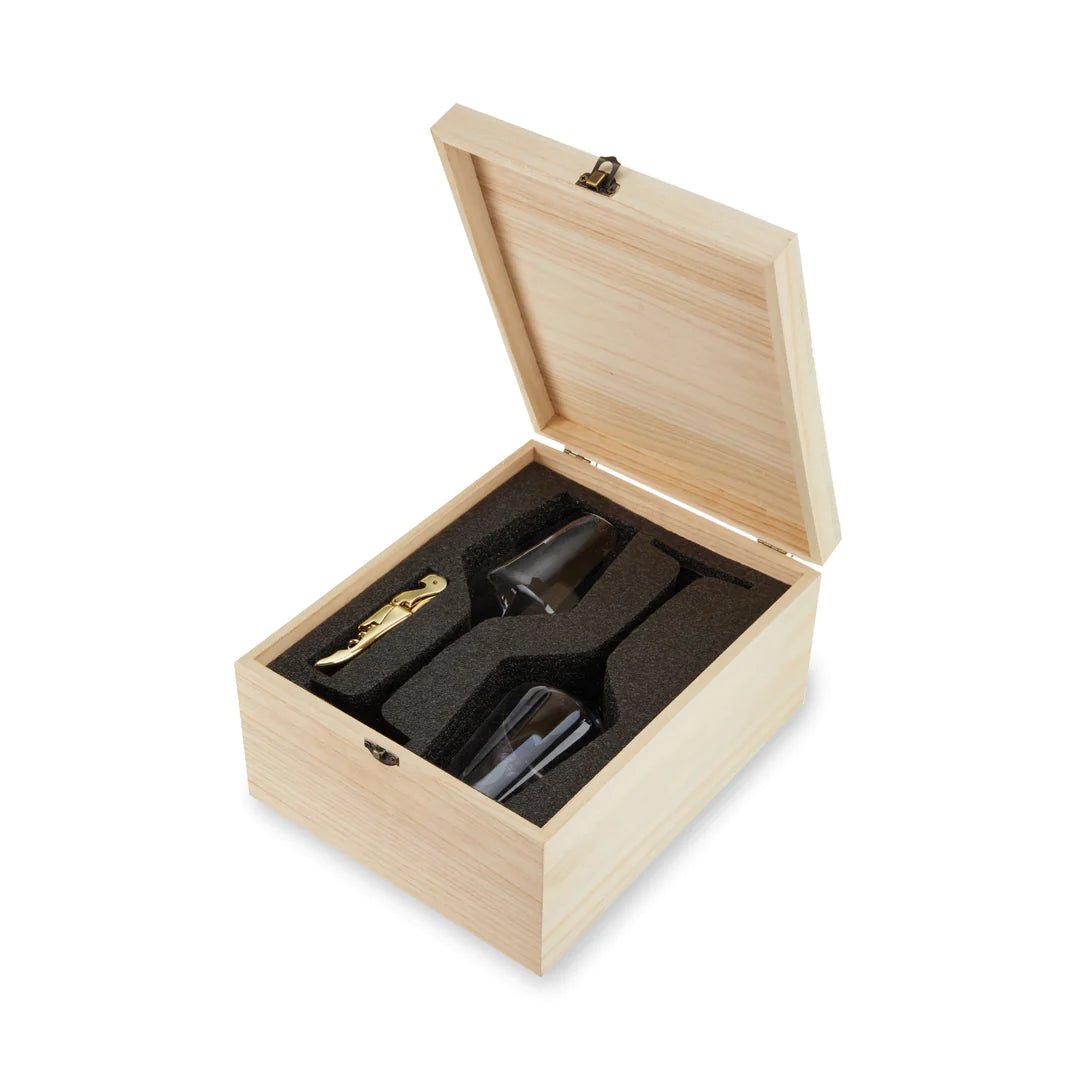 Viski Wine Glass & Corkscrew Box Set - lily & onyx