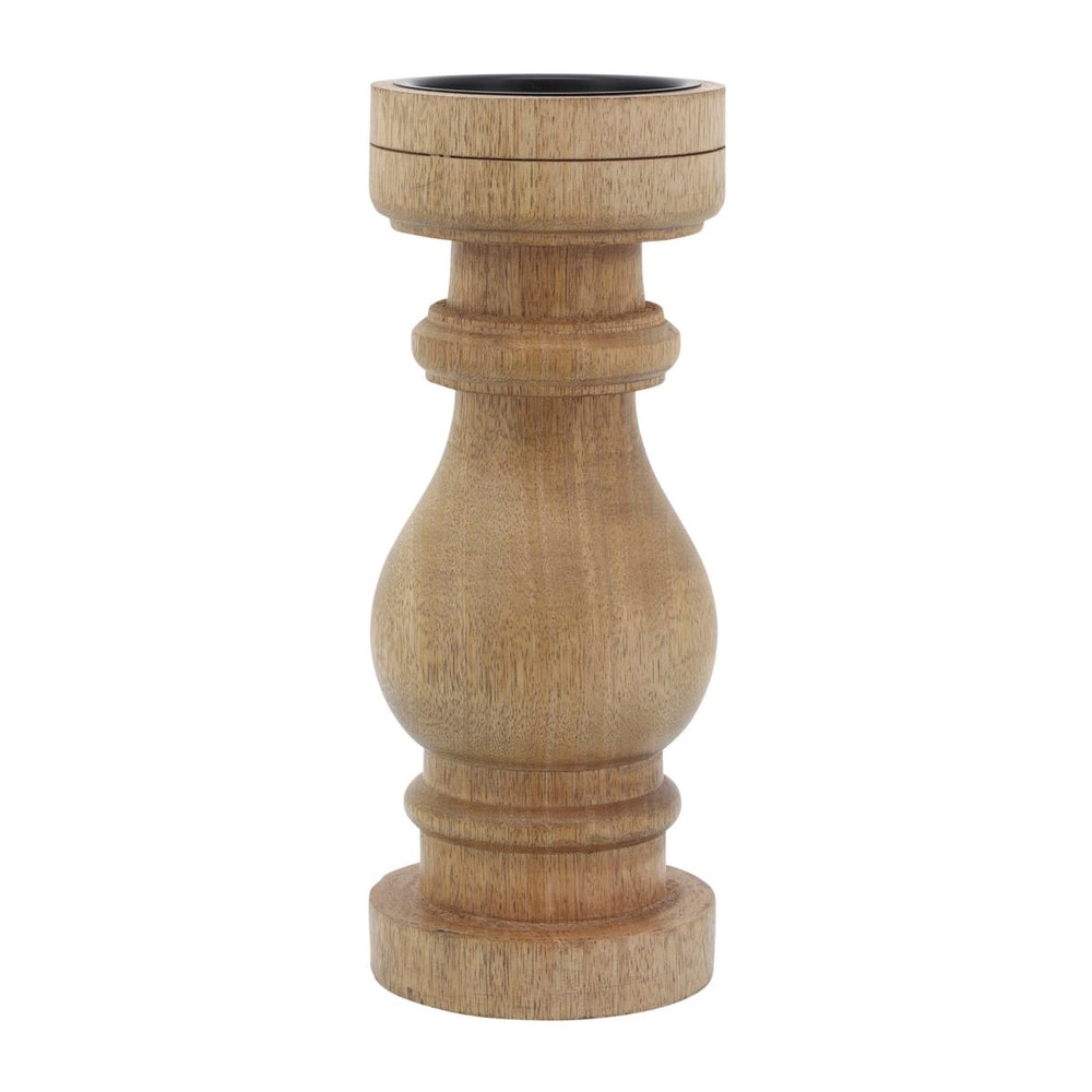 
                      
                        Sagebrook Home Wooden Pillar Candle Stand, Natural, 11"H - lily & onyx
                      
                    