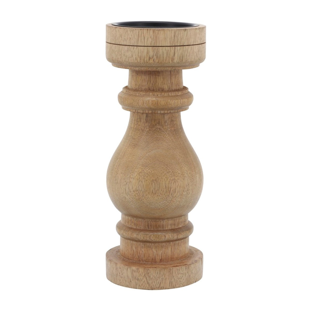 
                      
                        Sagebrook Home Wooden Pillar Candle Stand, Natural, 11"H - lily & onyx
                      
                    