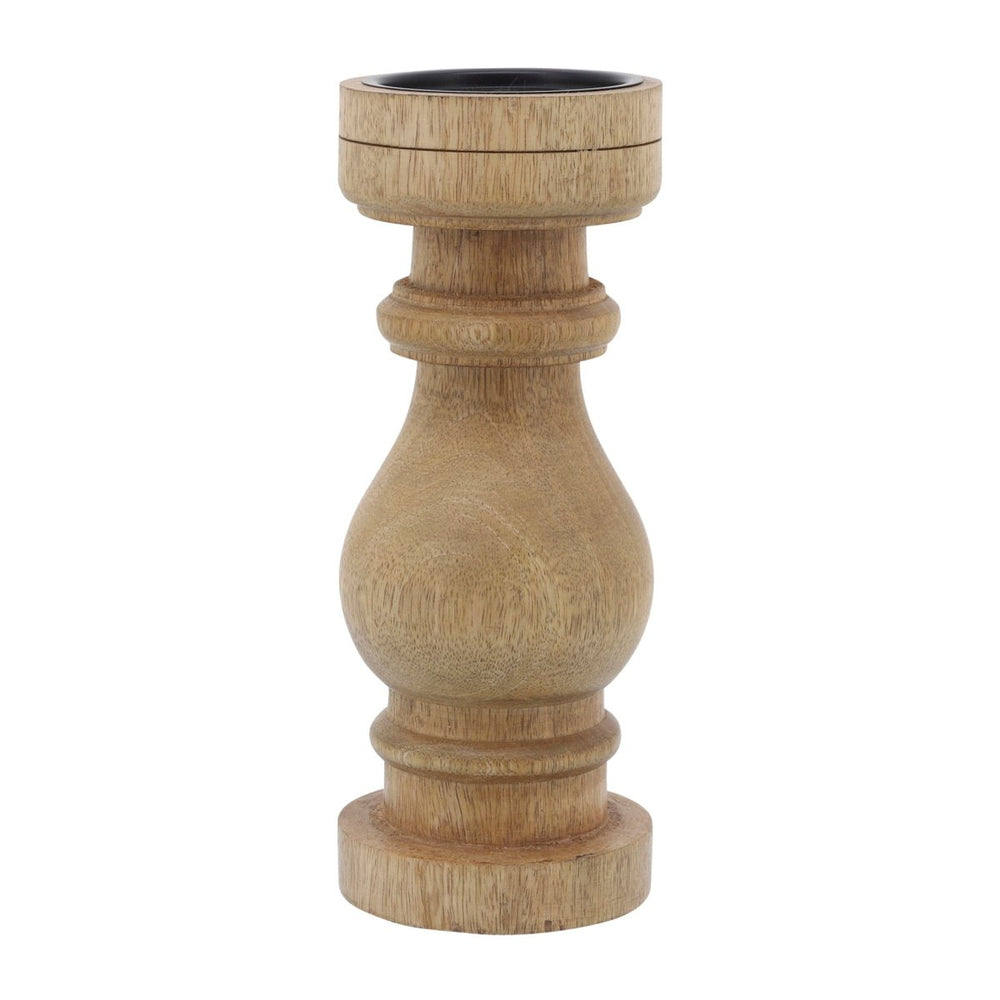 
                      
                        Sagebrook Home Wooden Pillar Candle Stand, Natural, 11"H - lily & onyx
                      
                    
