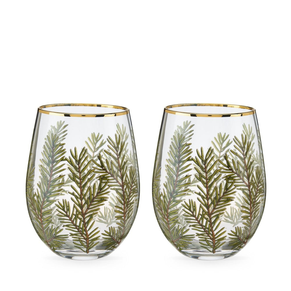 
                      
                        Twine Woodland Stemless Wine Glass, Set of 2 - lily & onyx
                      
                    