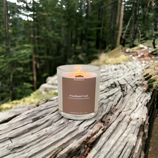 declutterd Woodland Trail Wood Wick Candle - lily & onyx