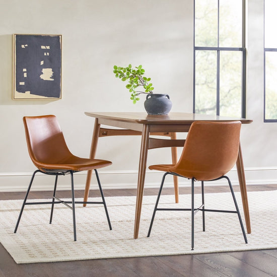 Walker Edison Xuma Modern Upholstered Seating Collection, Dining Chair or Counter Stool - Set of 2 - lily & onyx
