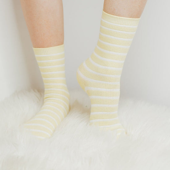 Denim & Daisy Yellow Stripe Socks - lily & onyx