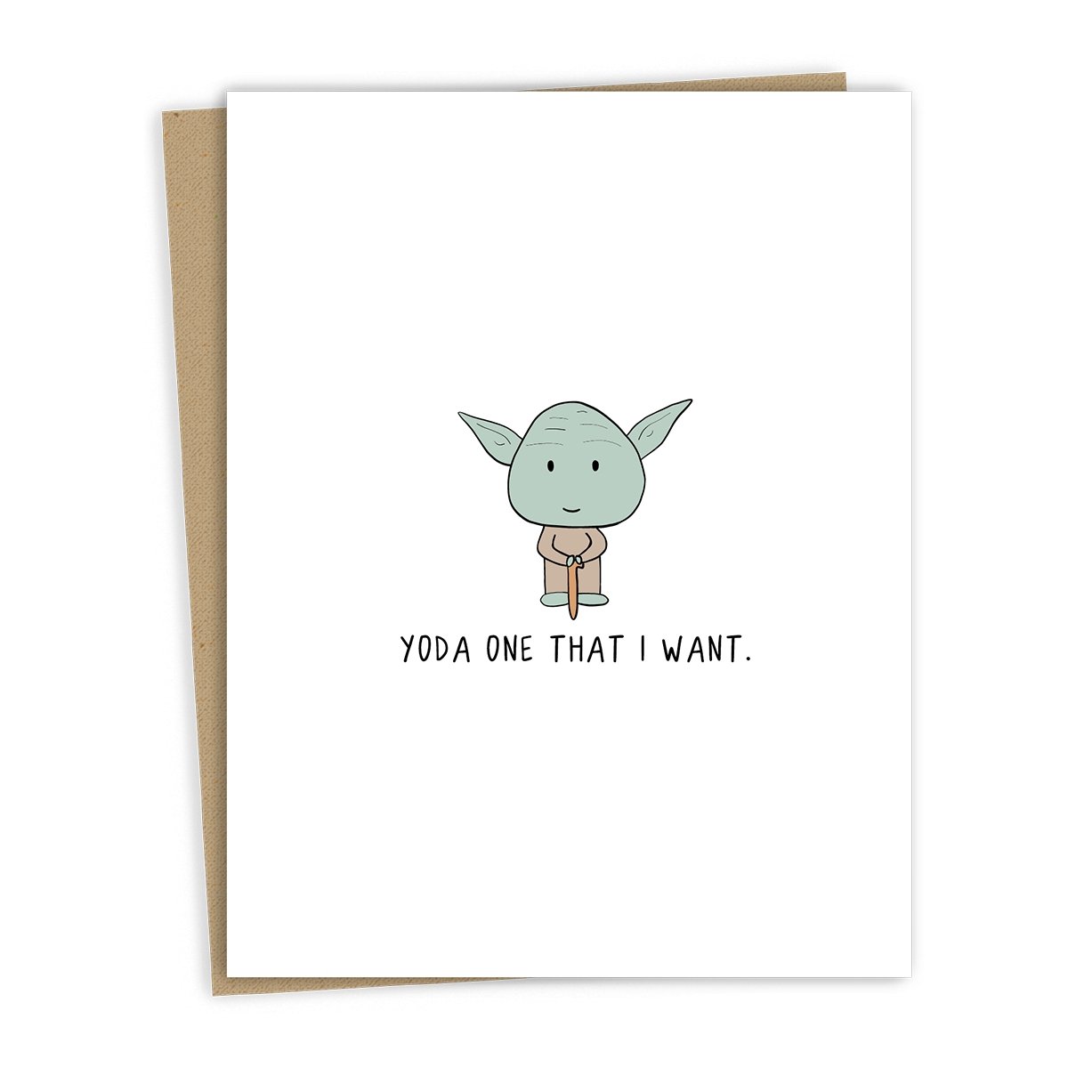 rockdoodles Yoda One That I Want | Valentine's Day Card - lily & onyx