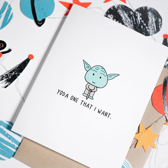 rockdoodles Yoda One That I Want | Valentine's Day Card - lily & onyx