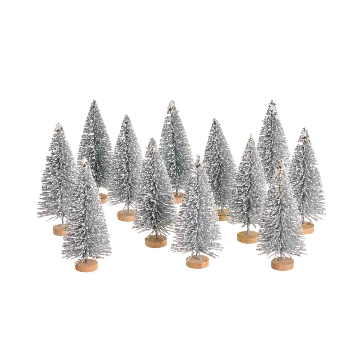 Load image into Gallery viewer, texxture Yukon™ Holiday Bottle Brush Mini Trees, Set of 12 - lily &amp;amp; onyx
