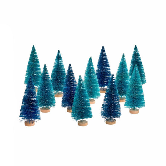 texxture Yukon™ Holiday Bottle Brush Mini Trees, Set of 12 - lily & onyx