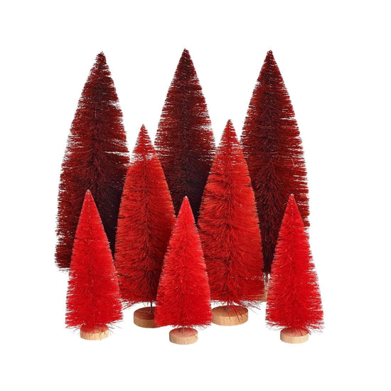 texxture Yukon™ Holiday Bottle Brush Trees, Set of 8 - lily & onyx