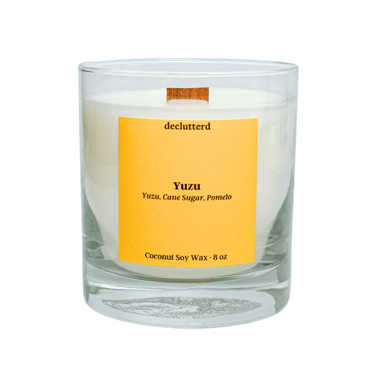 declutterd Yuzu Wood Wick Candle - lily & onyx