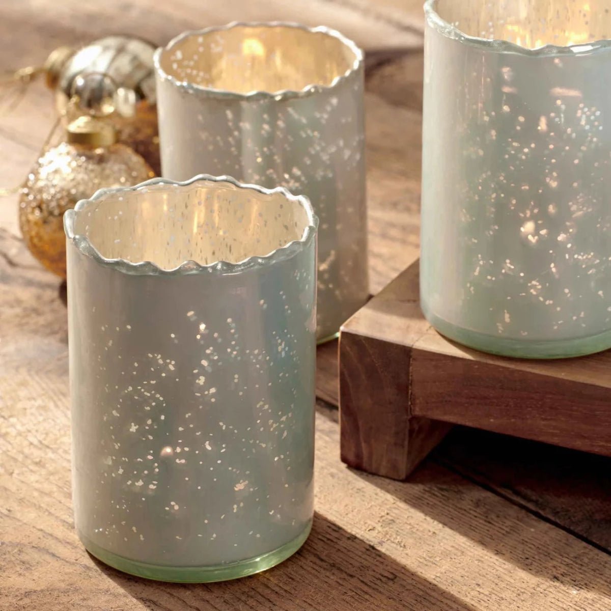 texxture Zermatt™ Glass Candleholder, Set of 4 - lily & onyx